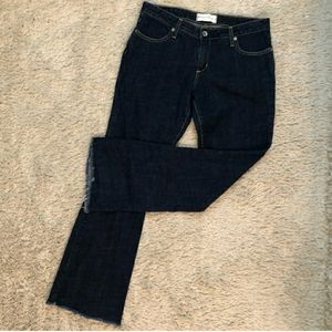 PAPER DENIM & CLOTH Dark Rinse Mid-Rise Flare 29